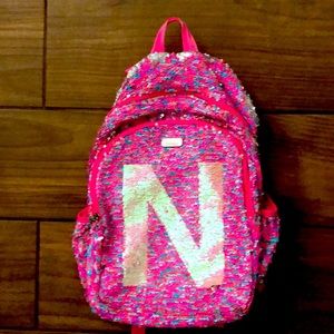girls initial backpacks